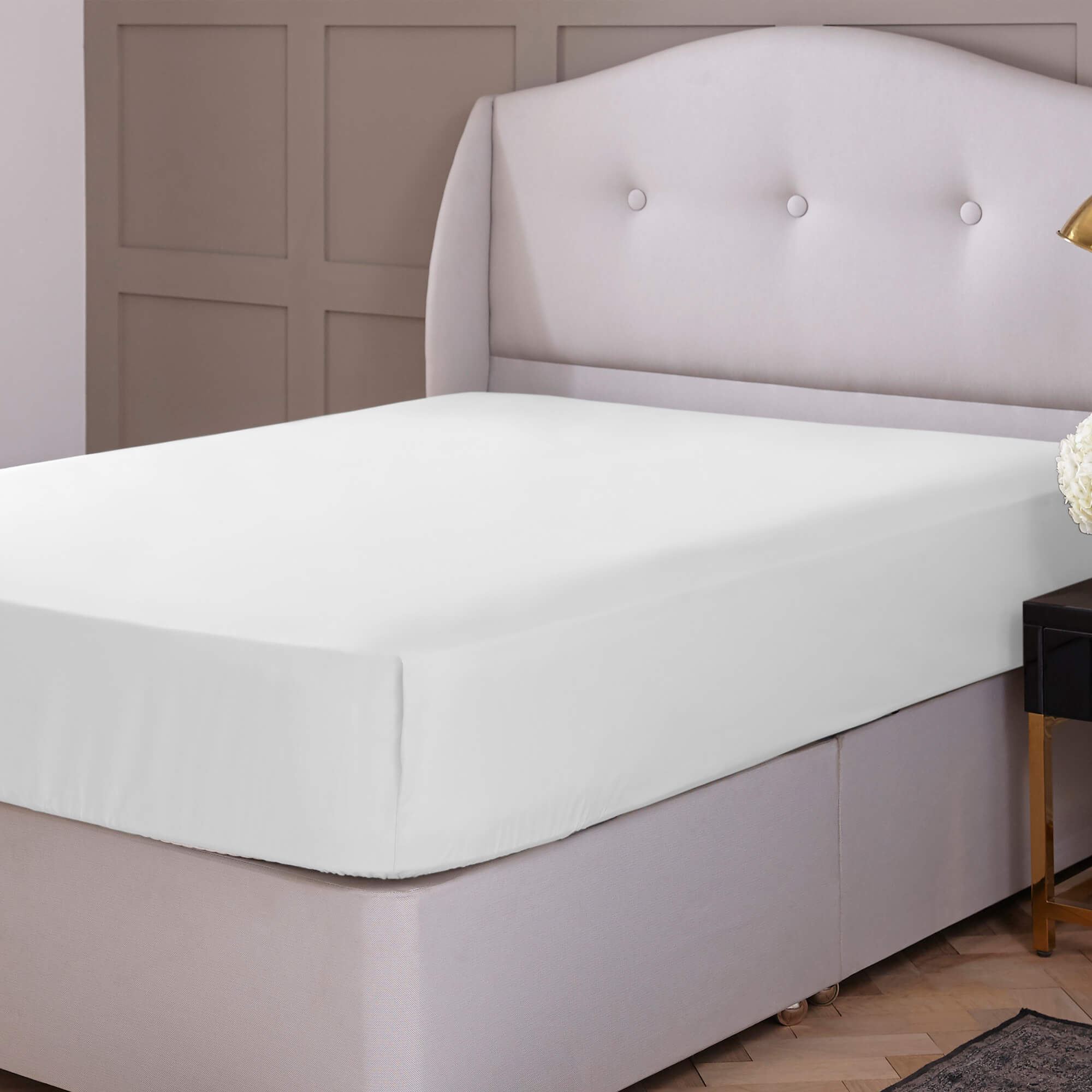 Silentnight Pure Cotton Extra Deep Fitted Sheet – White-image-486323GE