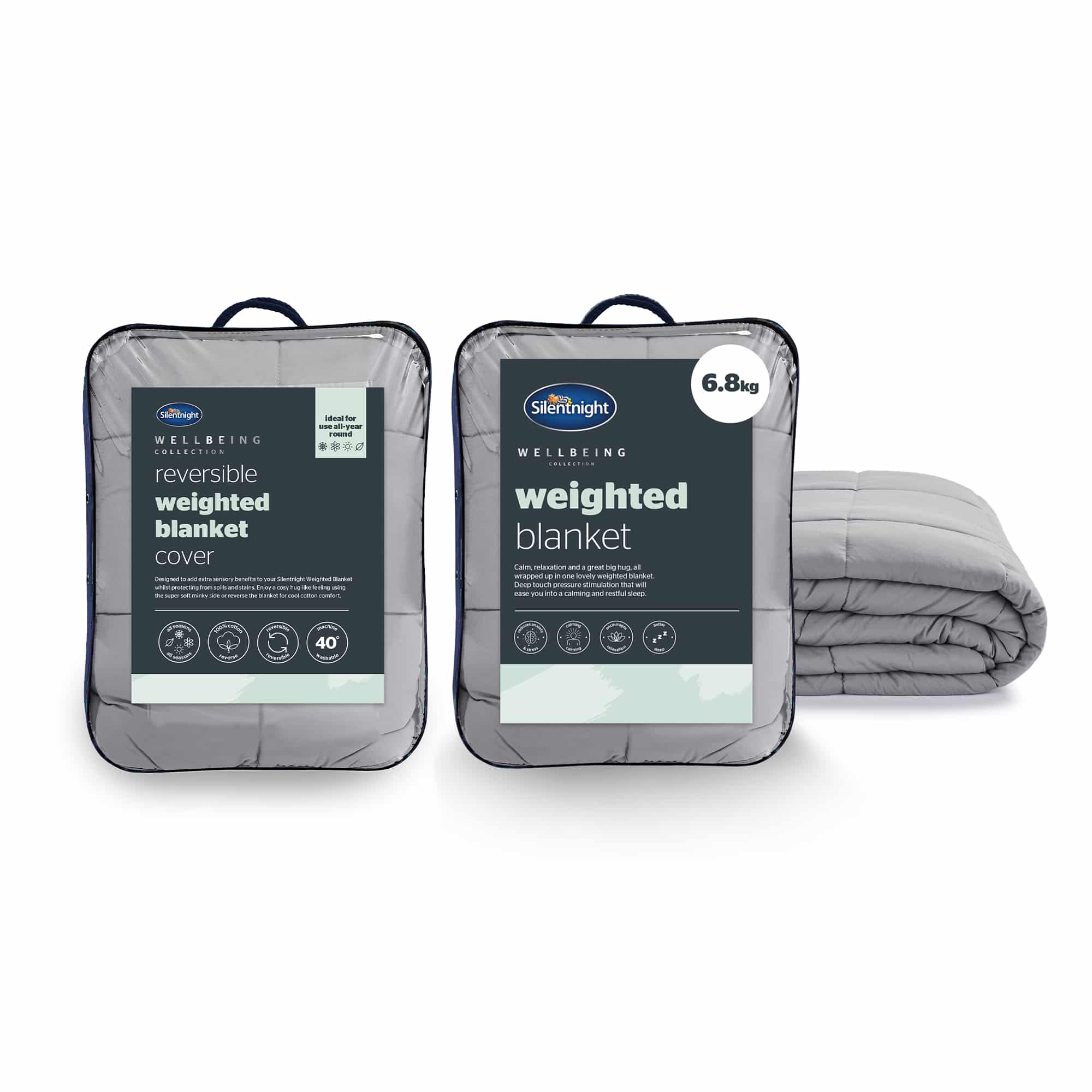Silentnight Wellbeing Collection Weighted Blanket &amp; Cover Bundle-image-160025