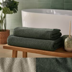 Silentnight Popcorn Waffle Hand Towels 2 Pack