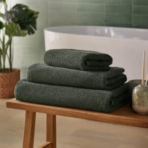 Silentnight Popcorn Waffle Towels - Green