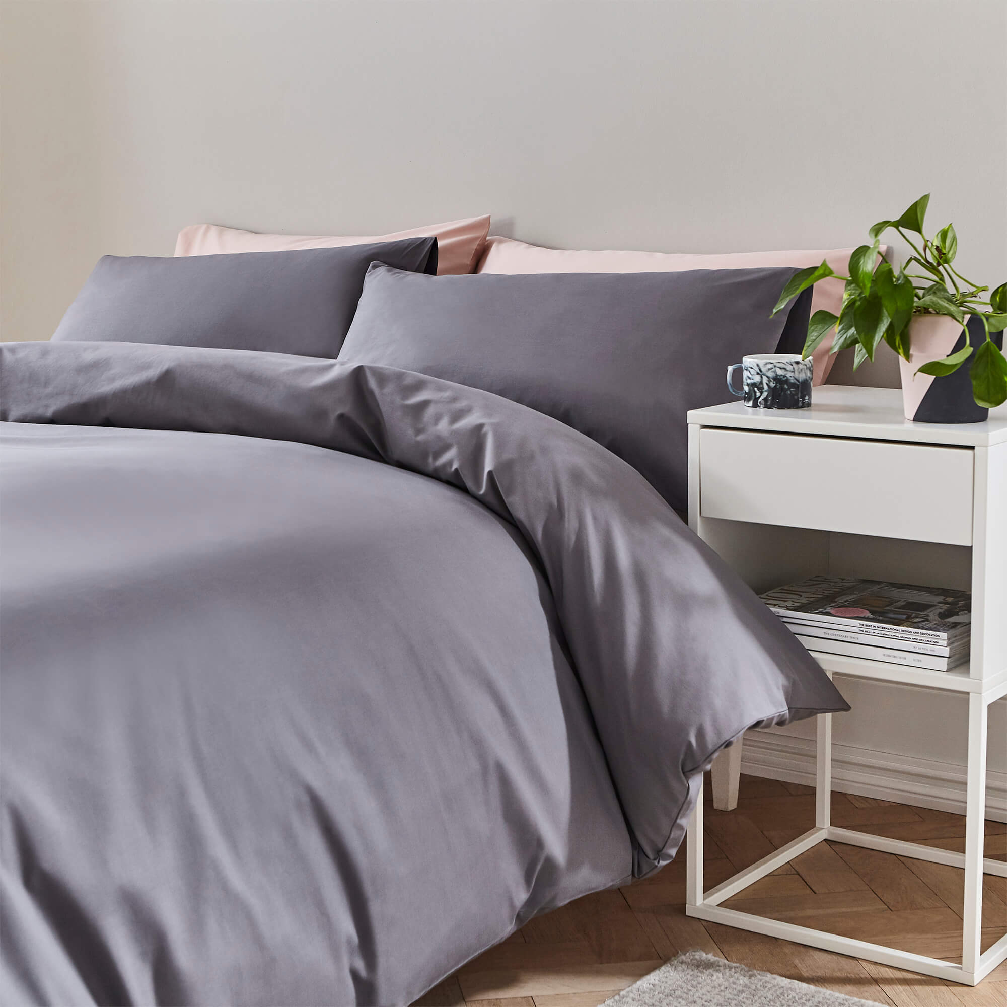 Silentnight Pure Cotton Duvet Set - Charcoal-image-520775GE