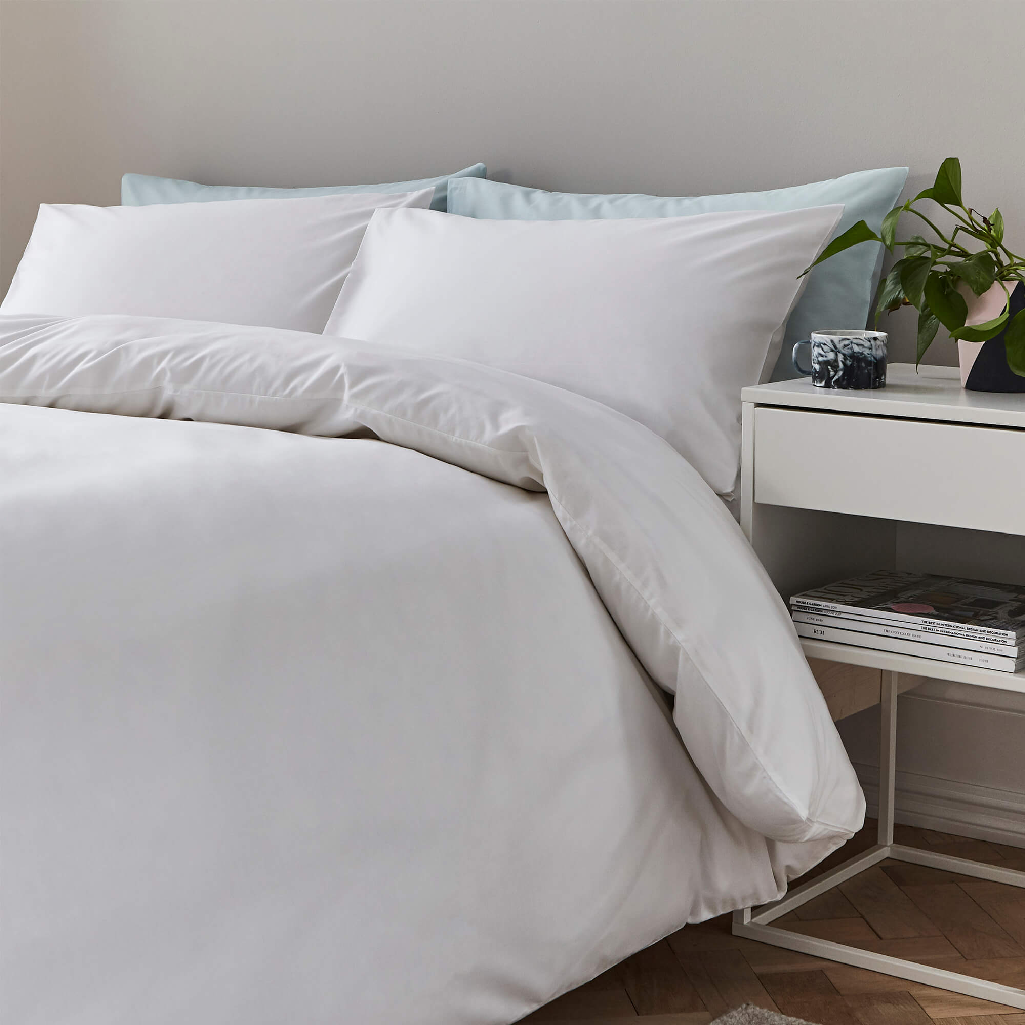 Silentnight Pure Cotton Duvet Cover Set - White-image-520577GE
