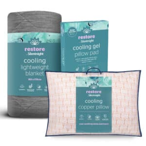 Silentnight Restore Throw, Pillow Pad & Copper Pillow Bundle
