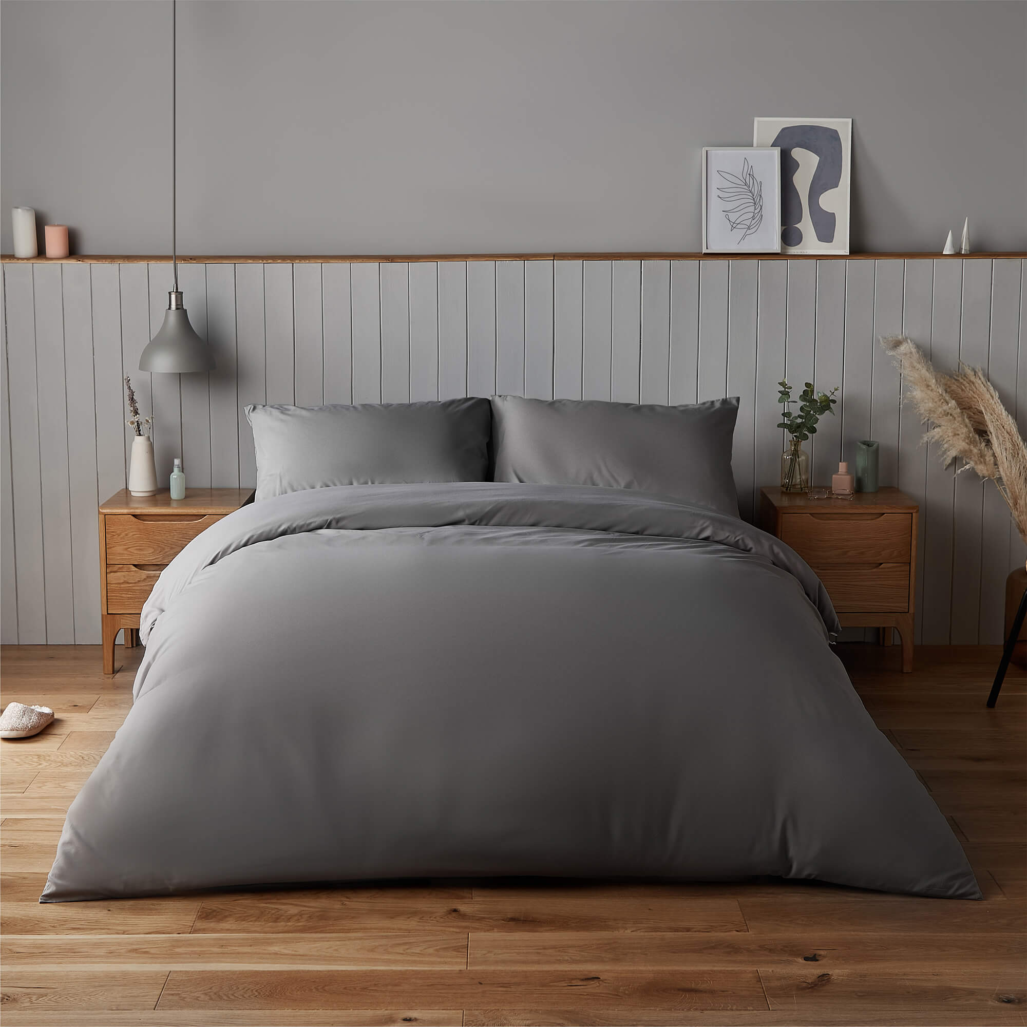 Silentnight Supersoft Charcoal Duvet Set-image-541640GE