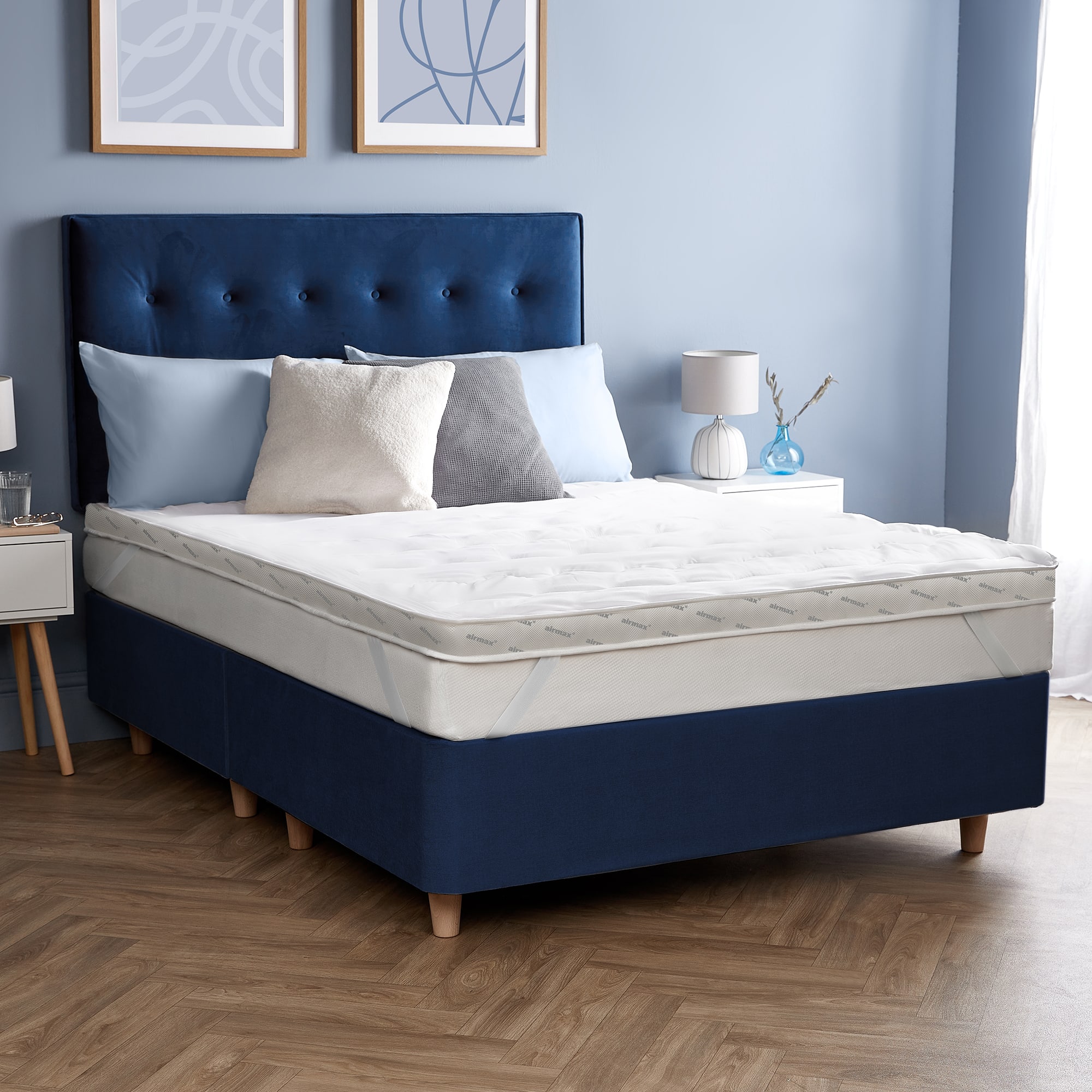 Silentnight Airmax 1000 Mattress Topper and Pillow Pair Bundle-image-990111