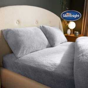 Silentnight Cosy Teddy Fitted Sheet - Silver