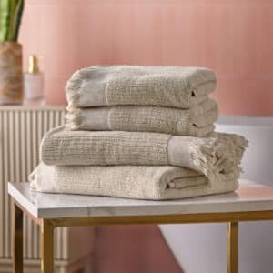 Cosmo Living Textured Cotton Towels - Natural
