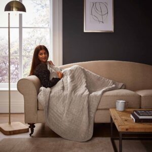 Silentnight Luxury Heated Throw - Natural