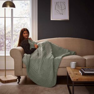 Silentnight Luxury Heated Throw - Sage