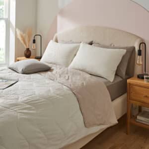 Silentnight Summer Breeze Seersucker Coverless Duvet 2.5 Tog Cream/Natural