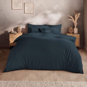 Silentnight Washed Cotton Rich Indigo Duvet Set