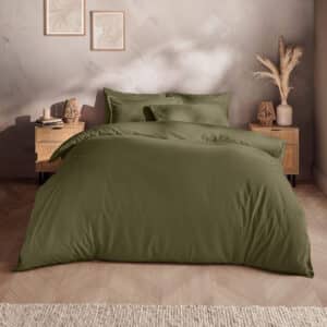 Silentnight Washed Cotton Rich Sage Duvet Set