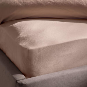 Silentnight Washed Cotton Rich Fitted Sheet - Natural