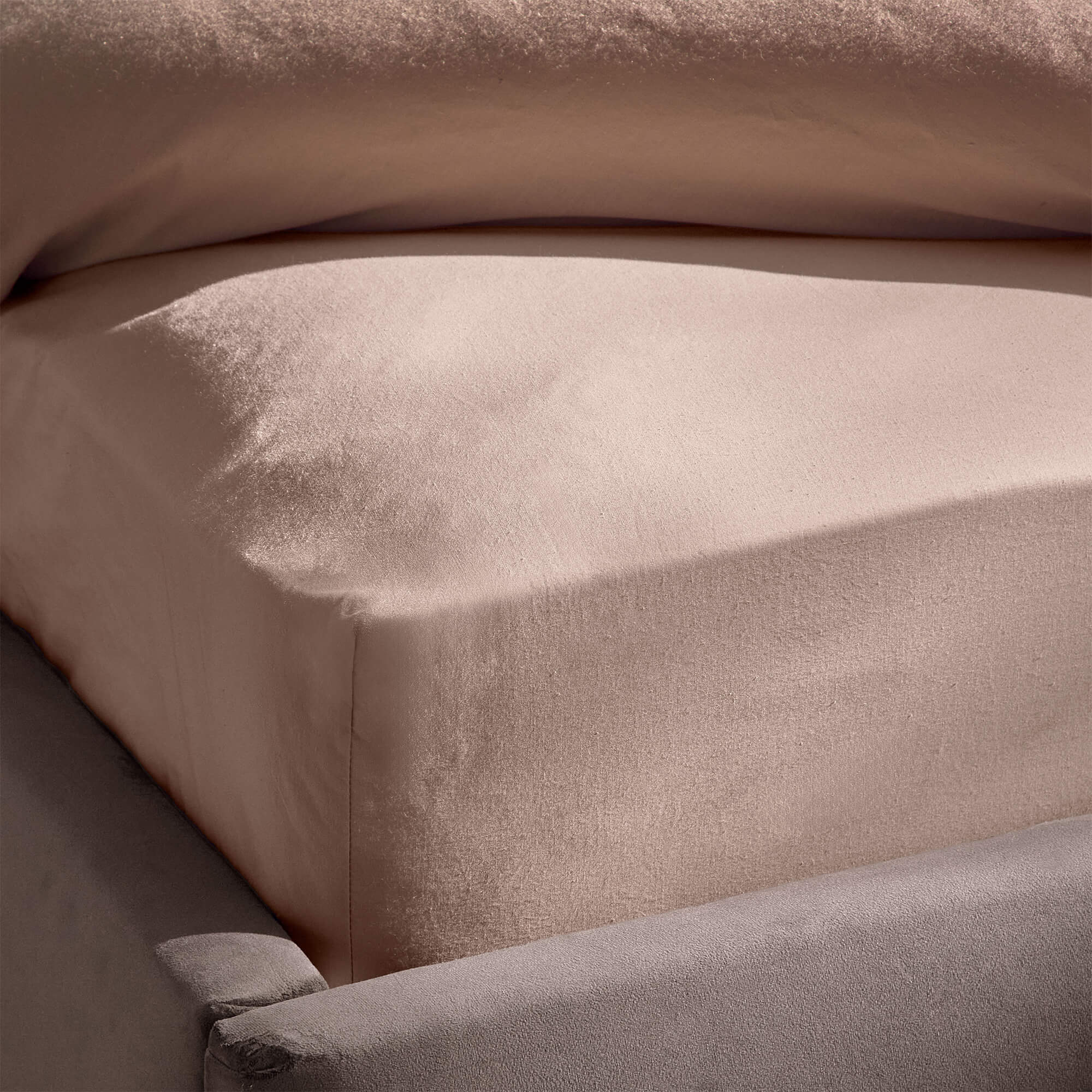 Silentnight Washed Cotton Rich Fitted Sheet - Natural-image-592666GE