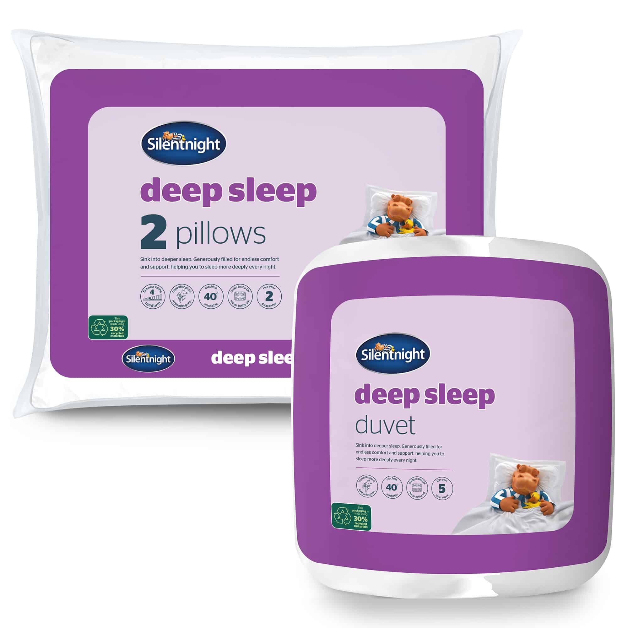 Silentnight Deep Sleep 10.5 Tog Duvet &amp; Pillow Pair-image-990014-B