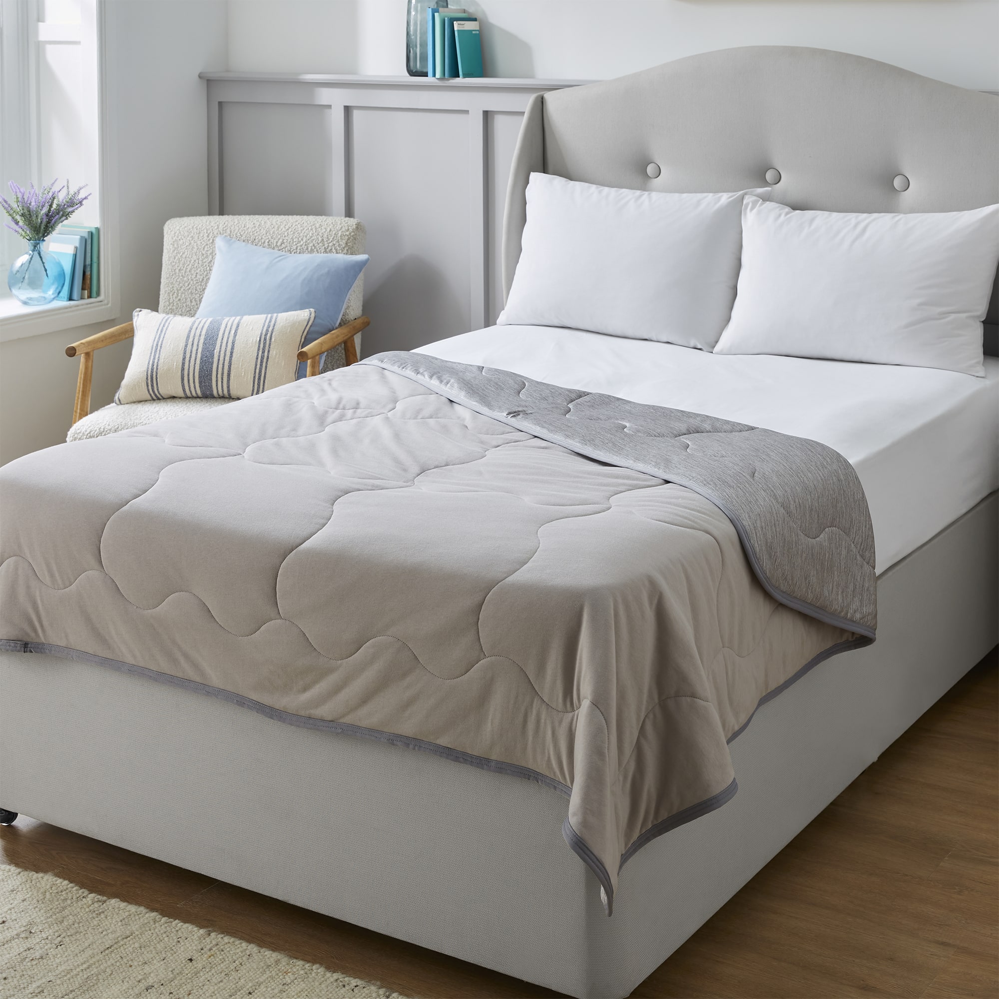 Silentnight Restore Cooling Lightweight Blanket - Grey-image-581714GE