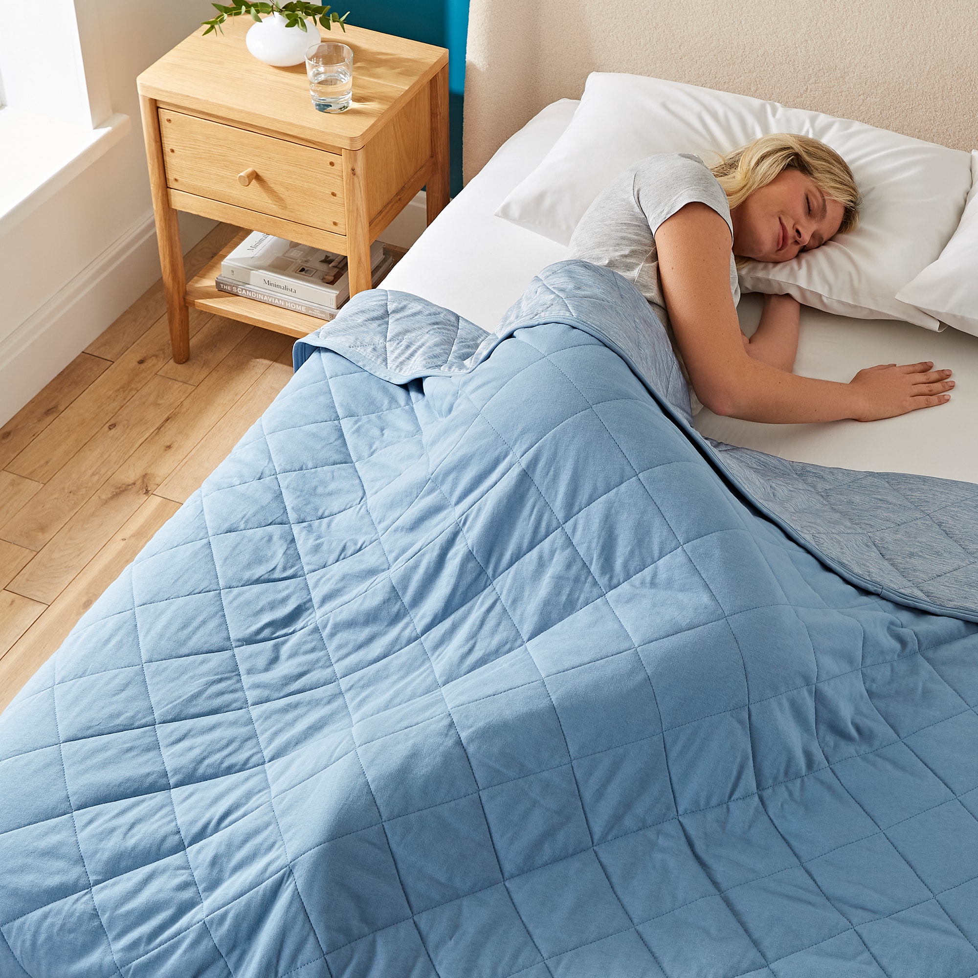 Silentnight Restore Cooling Lightweight Blanket - Blue-image-593120GE