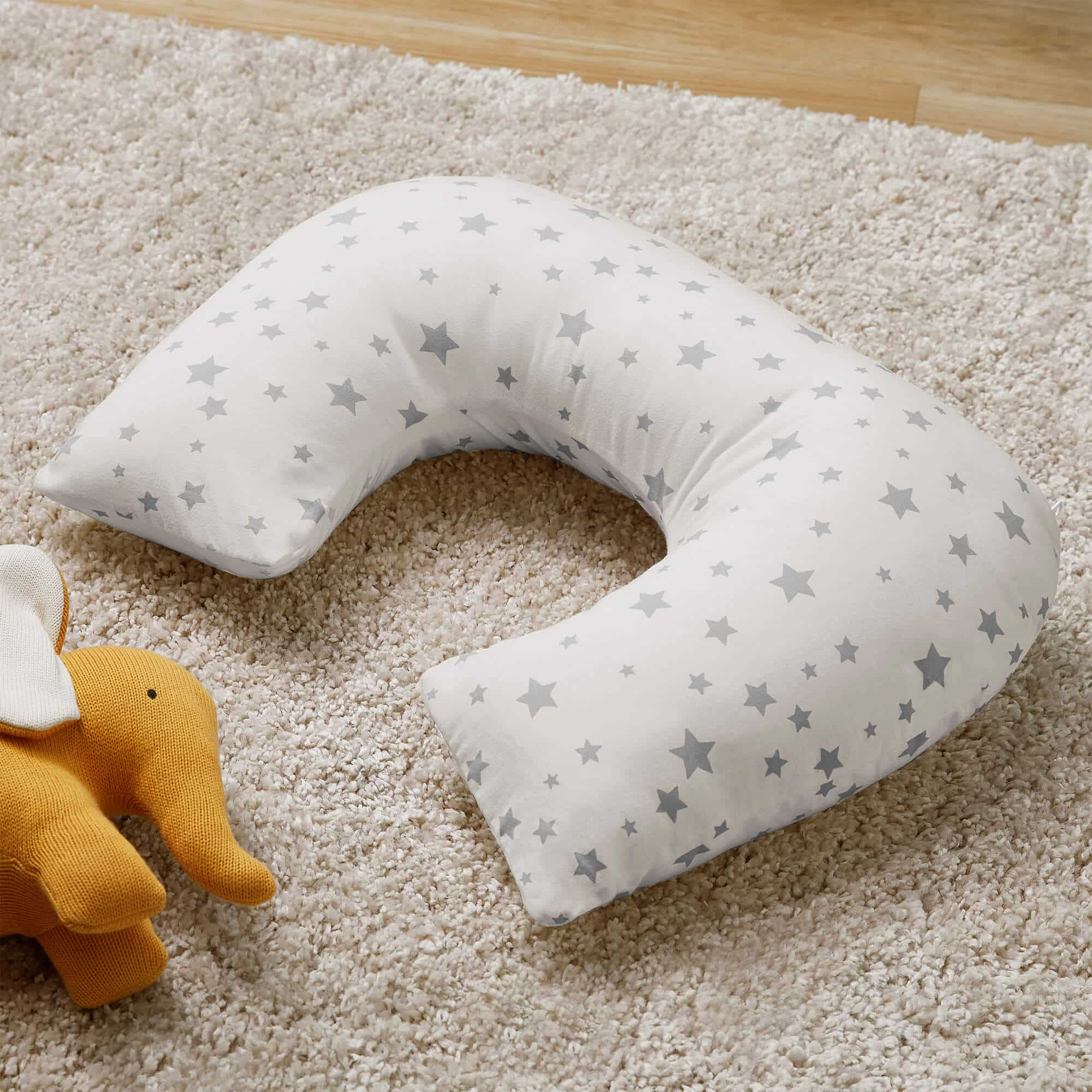 Silentnight Grow With Me Pillow - Grey Stars-image-559164GE