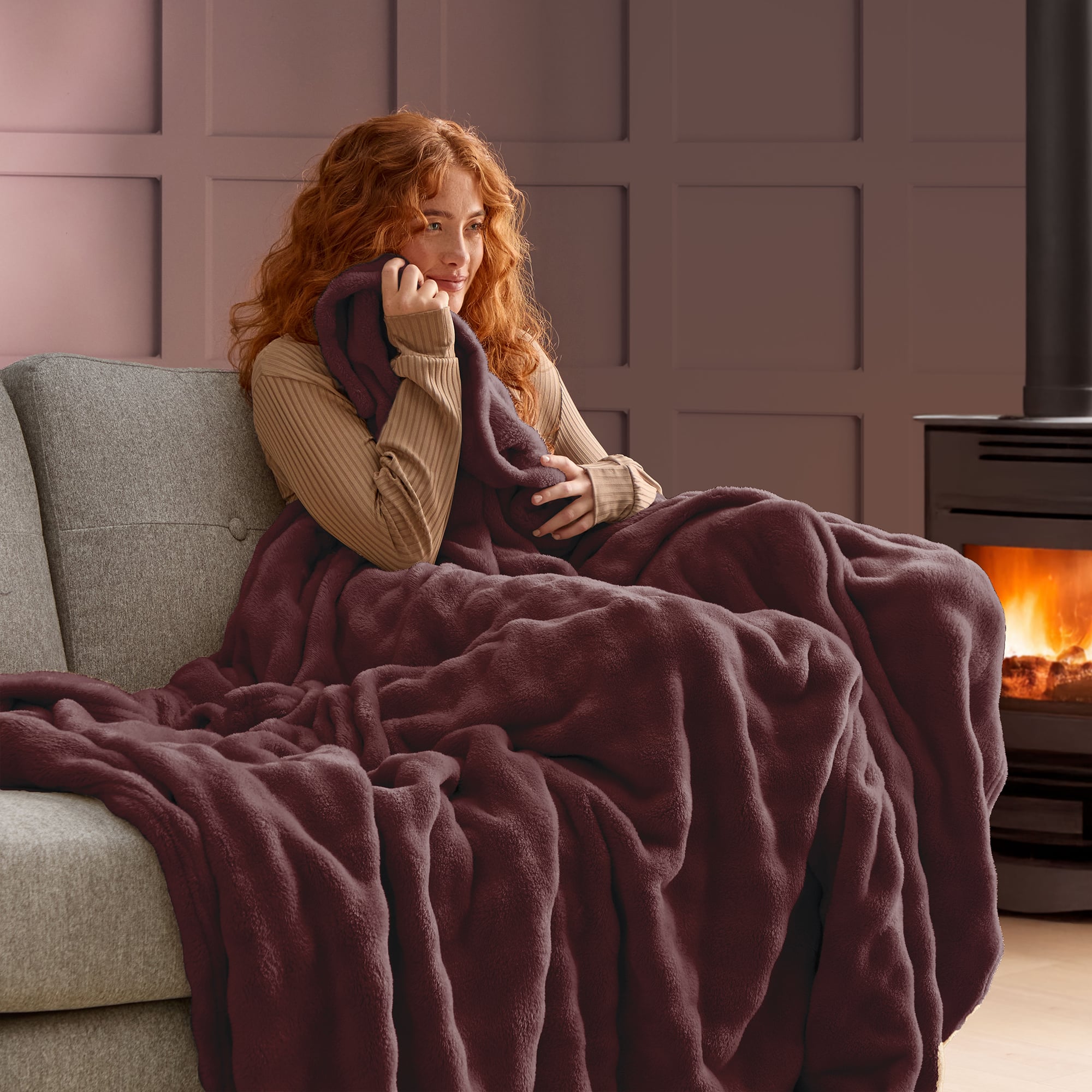Silentnight Snugsie Bubble Fleece Giant Blanket-image-602228GE