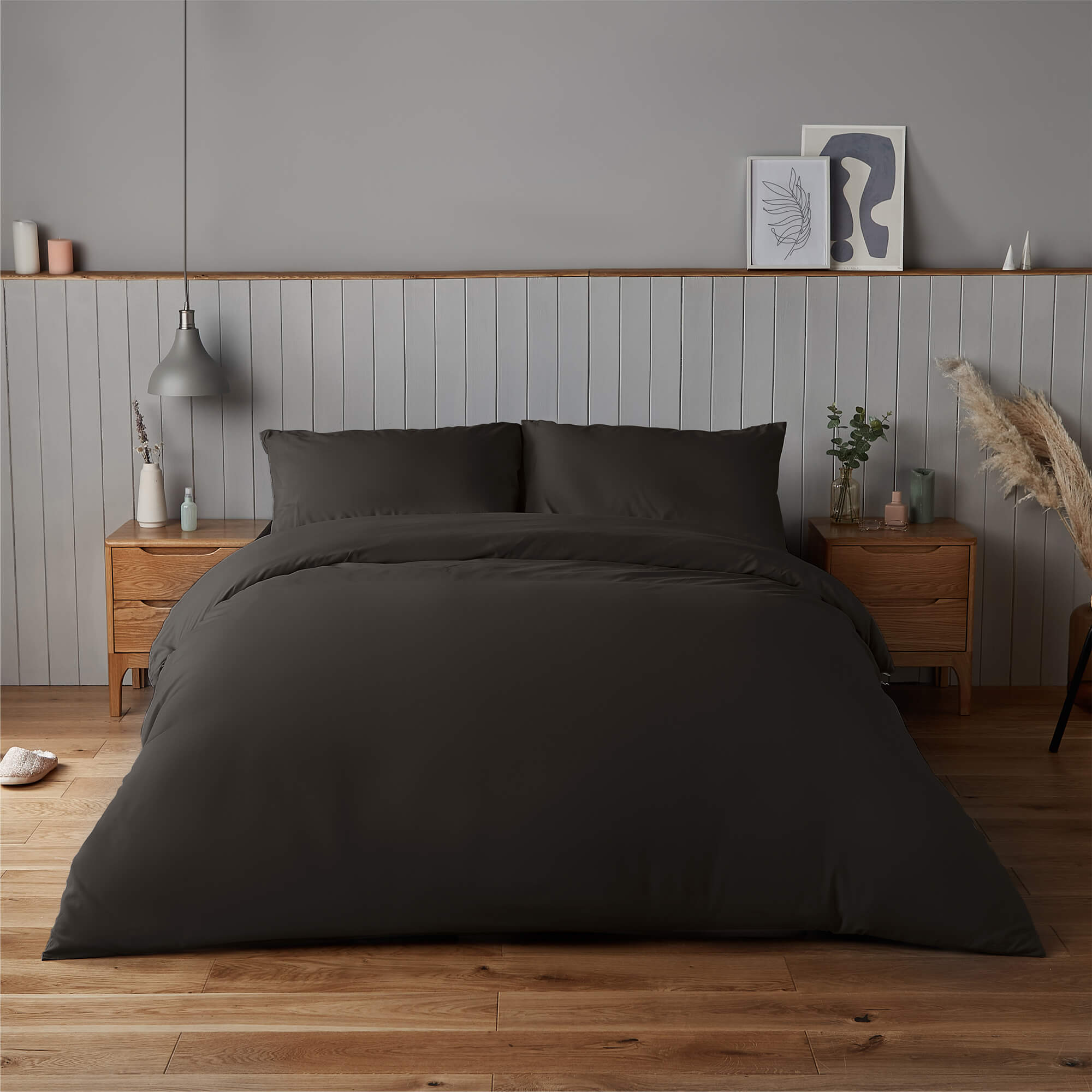 Silentnight Supersoft Black Duvet Set-image-602365GE