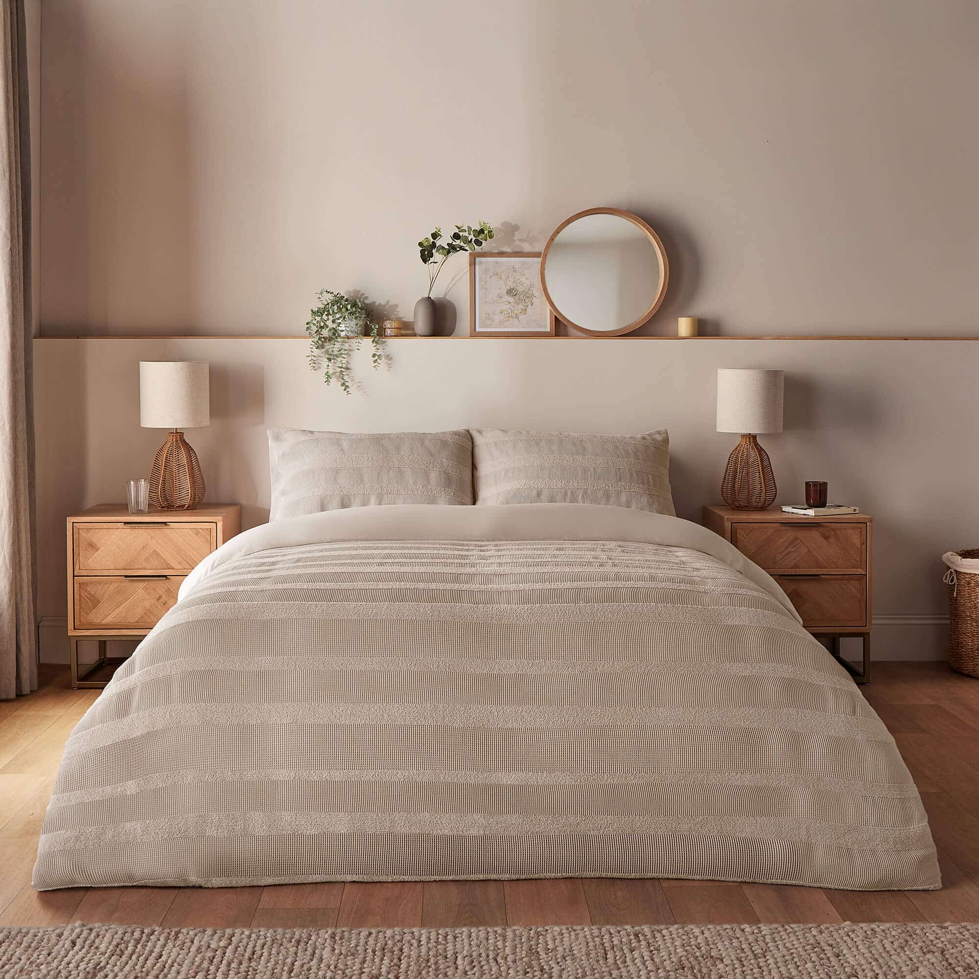 Silentnight Supersoft Textured Duvet Set - Natural-image-593021GE