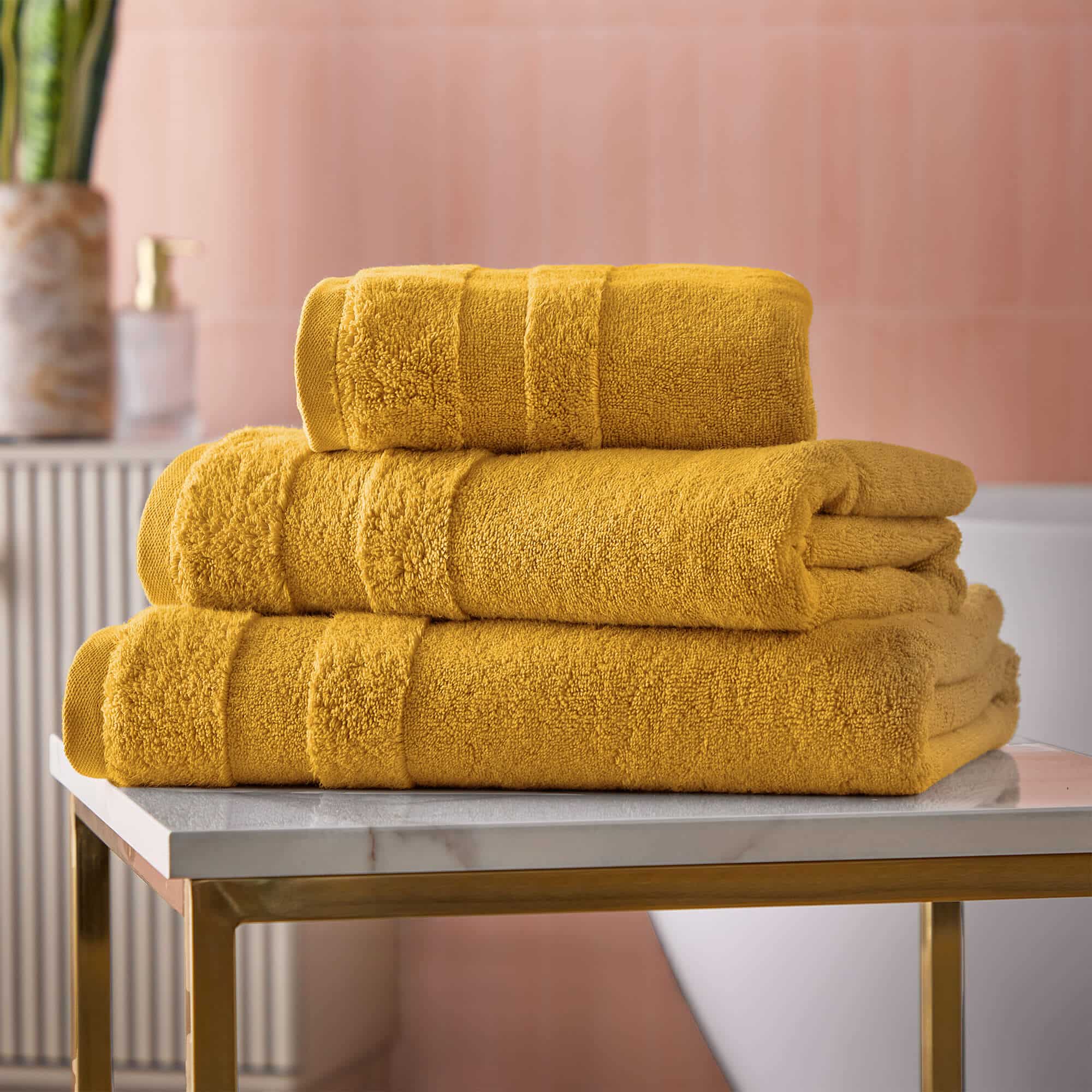 Cosmo Living Supersoft Towel - Ochre-image-190011-F