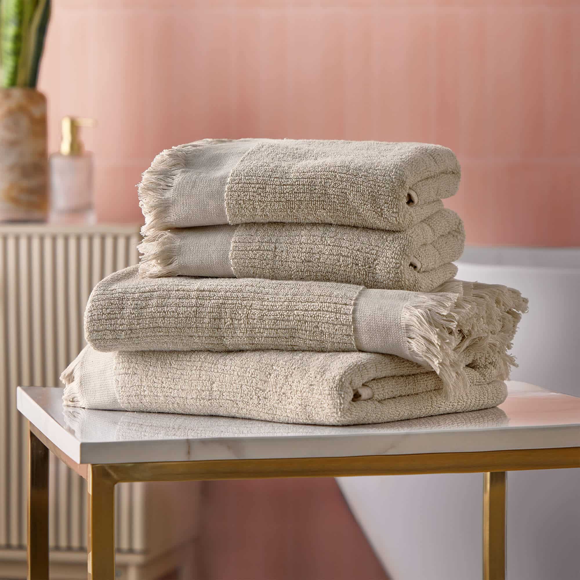 Cosmo Living Textured Cotton Towels - Natural-image-190011-B