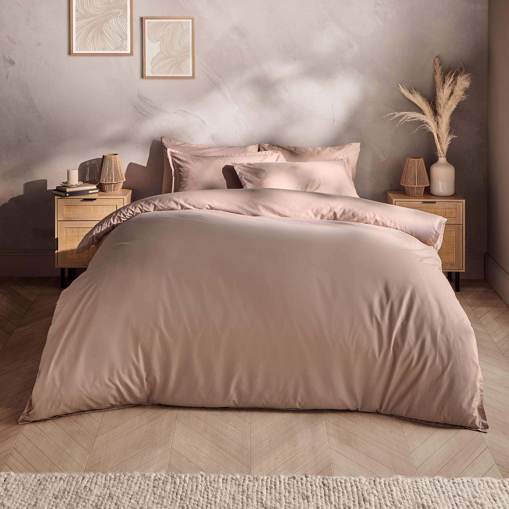 Silentnight Washed Cotton Rich Natural Duvet Set-image-592819GE