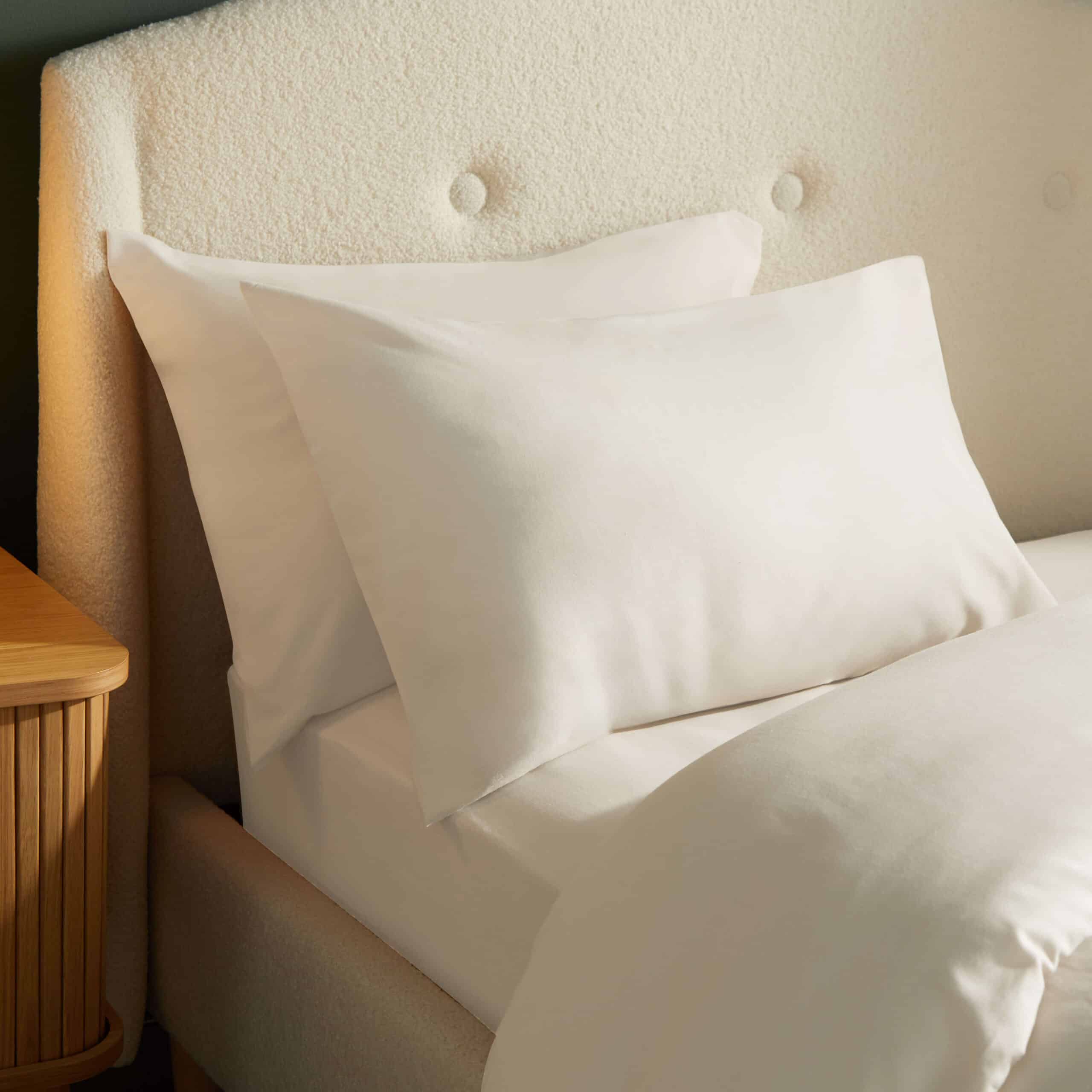 Silentnight Brushed Cotton Pillowcase Pair - Almond-image-603218GE