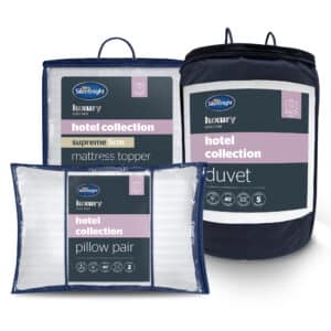 Silentnight Hotel Collection 13.5 Tog Duvet, Mattress Topper and Pillow Pair Bundle