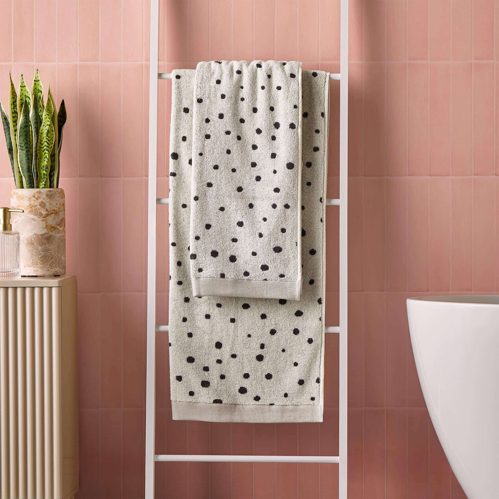 Cosmo Living Spotted Cotton Towels-image-190011-A