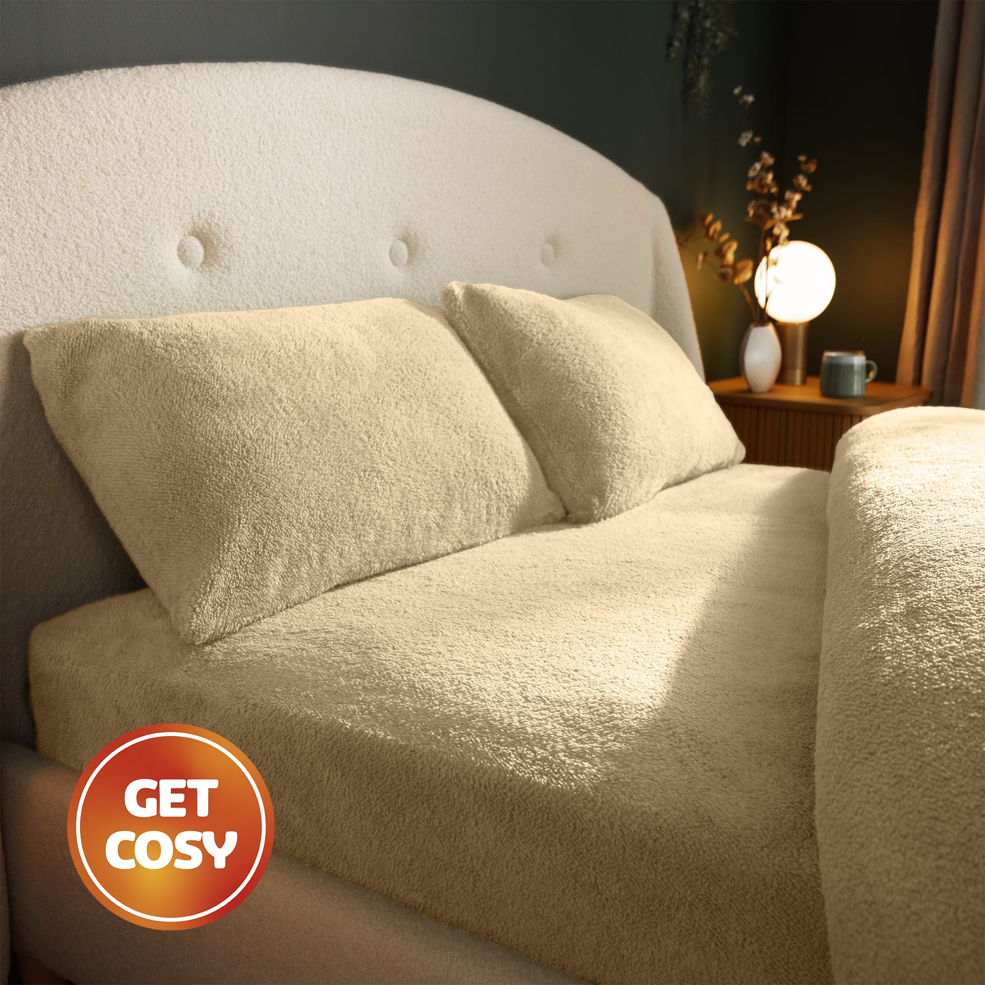 Silentnight Teddy Fleece Fitted Sheet - Natural-image-588089GE