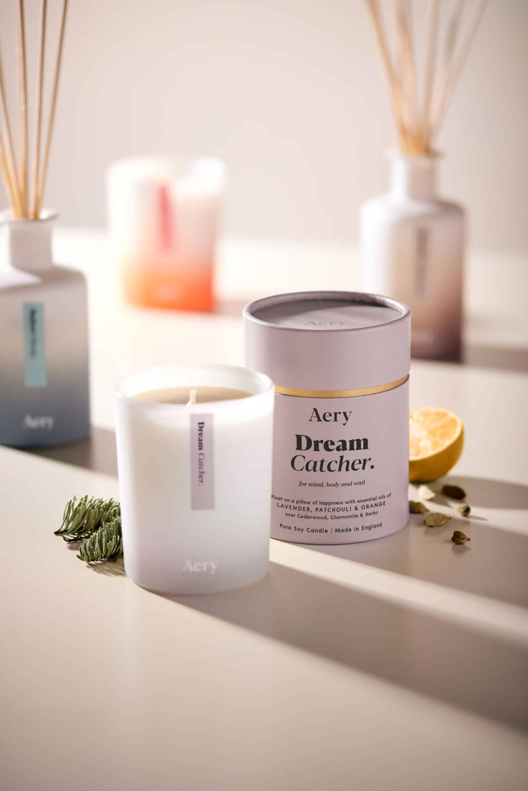 Aery Aromatherapy Dream Catcher Candle - Lavender, Patchouli & Orange-image-2000101108