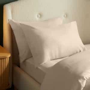Silentnight Brushed Cotton Pillowcase Pair - Natural