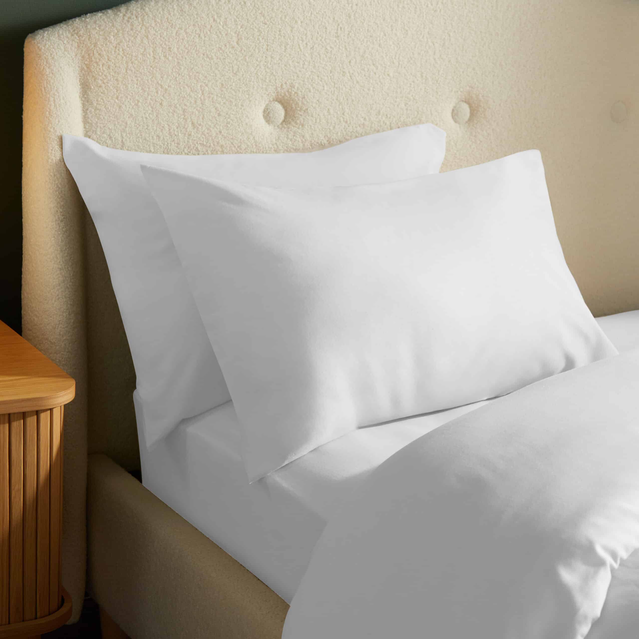 Silentnight Brushed Cotton Pillowcase Pair - White-image-592925GE