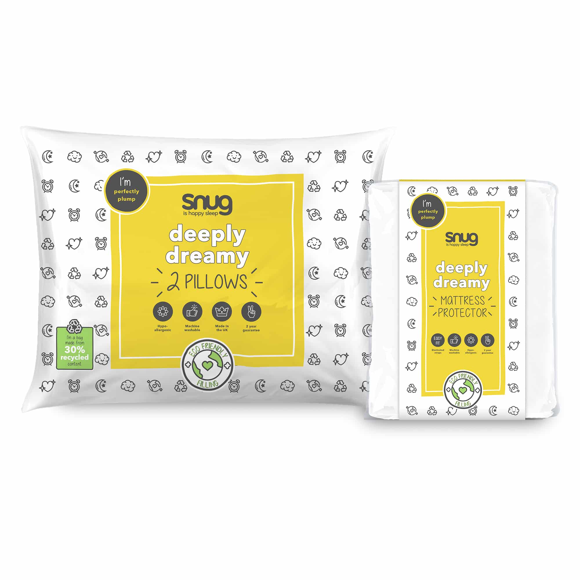 Snug Deeply Dreamy Mattress Protector &amp; Pillow Pair-image-9900391512