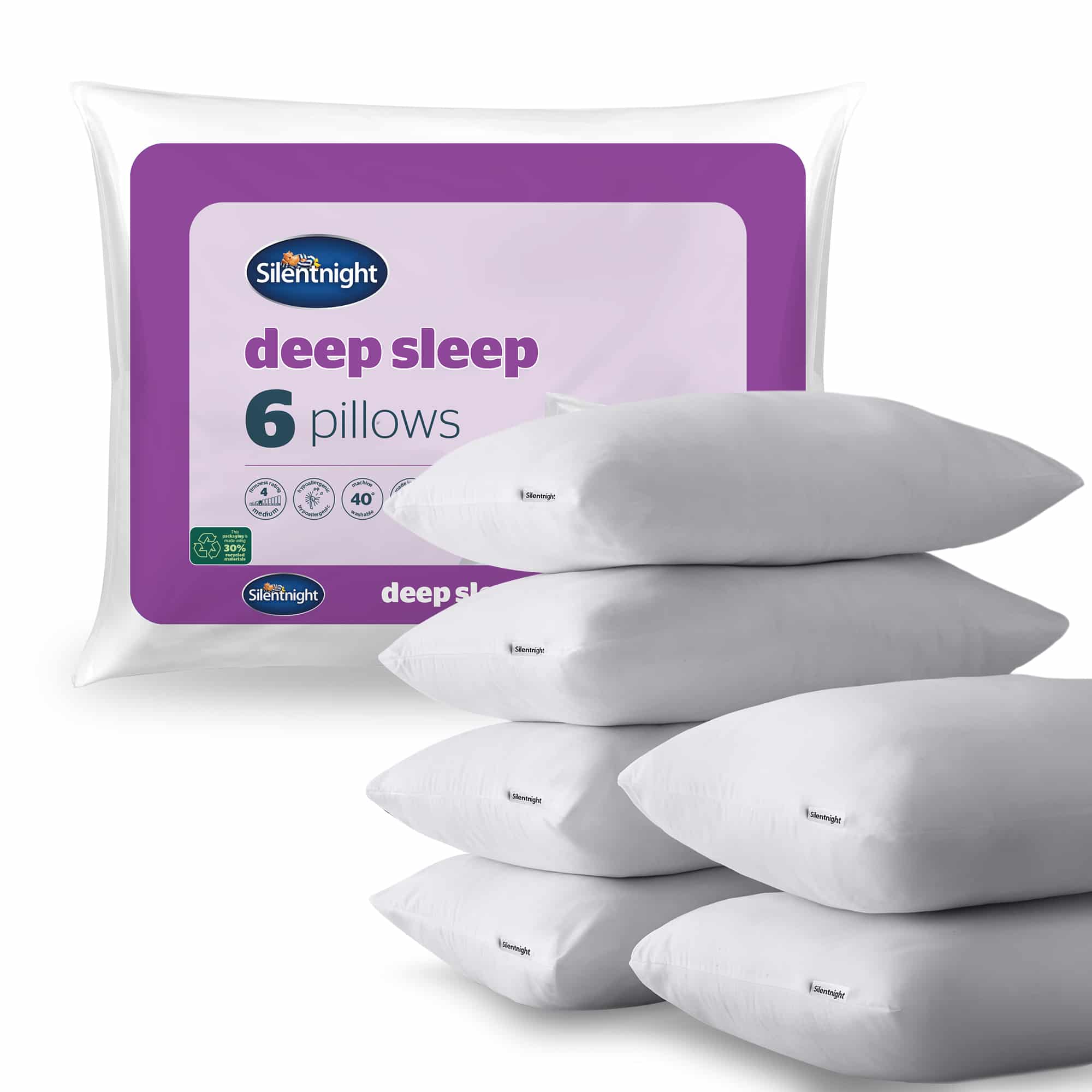 Silentnight Deep Sleep Pillow - 6 Pack-image-486132LS