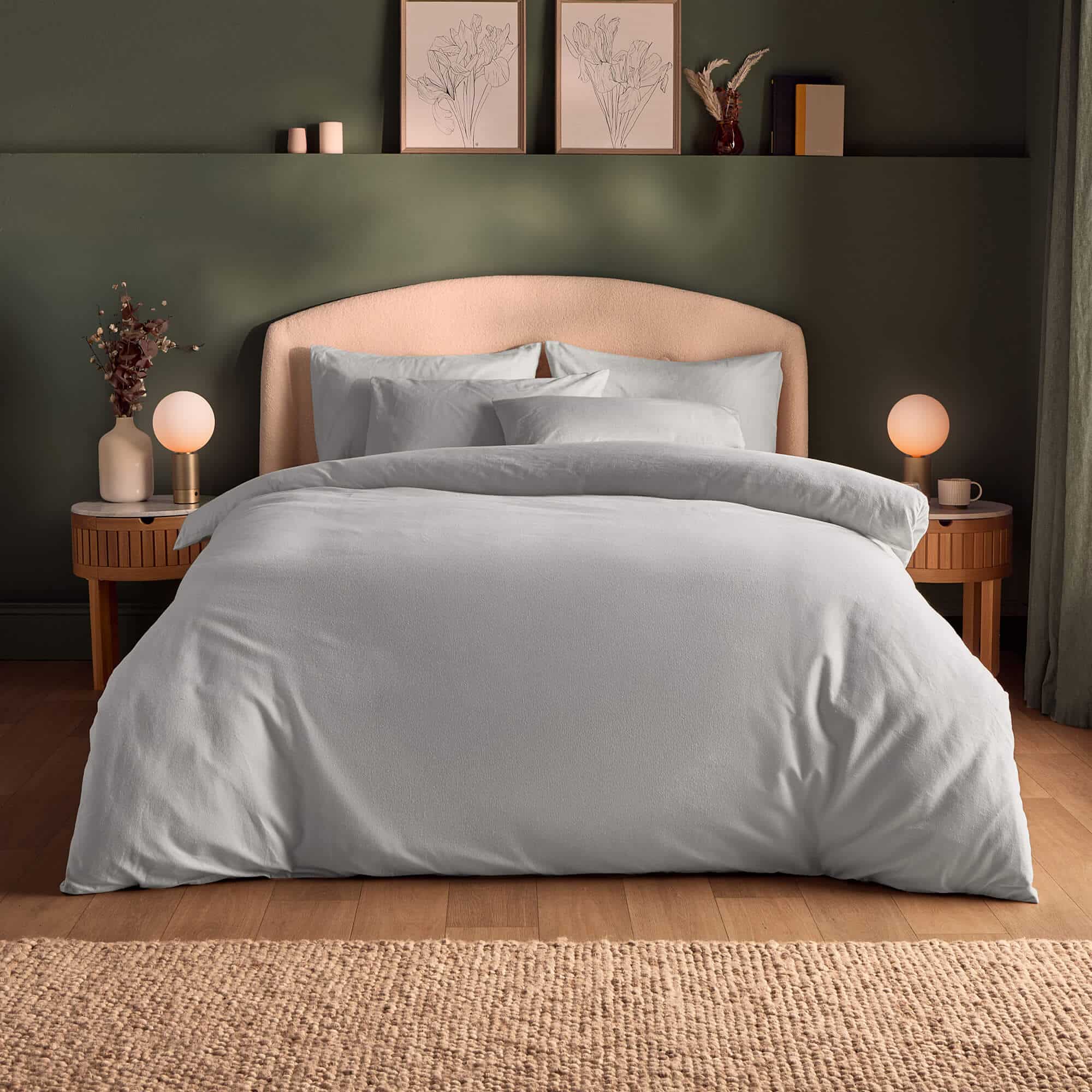 Silentnight Brushed Cotton Duvet Set - Silver-image-603300GE
