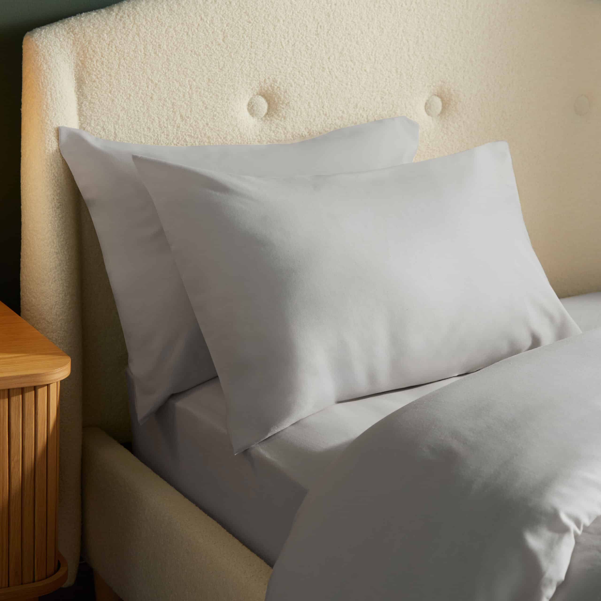 Silentnight Brushed Cotton Pillowcase Pair - Grey-image-592963GE