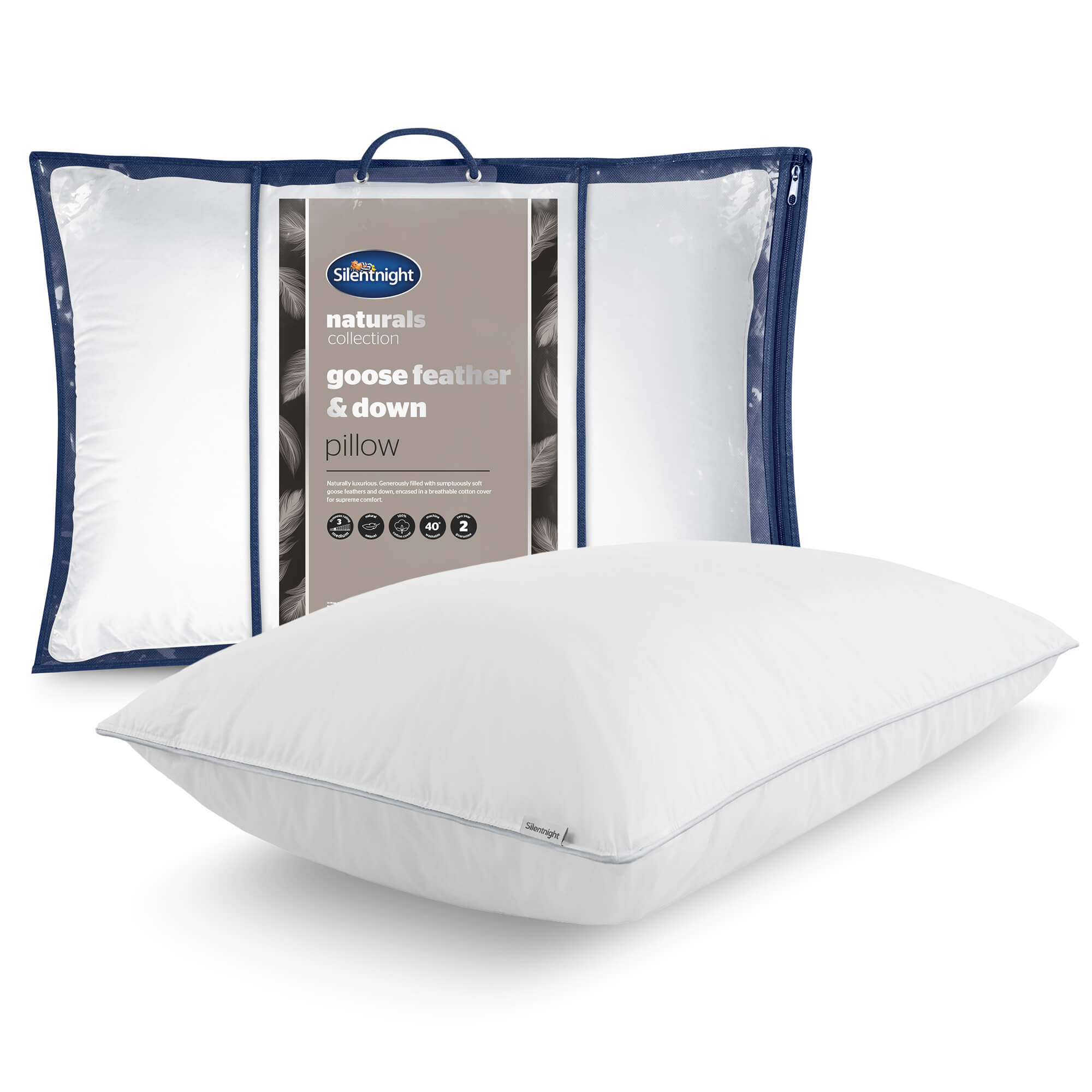 Silentnight Goose Feather &amp; Down Pillow-image-601566GE