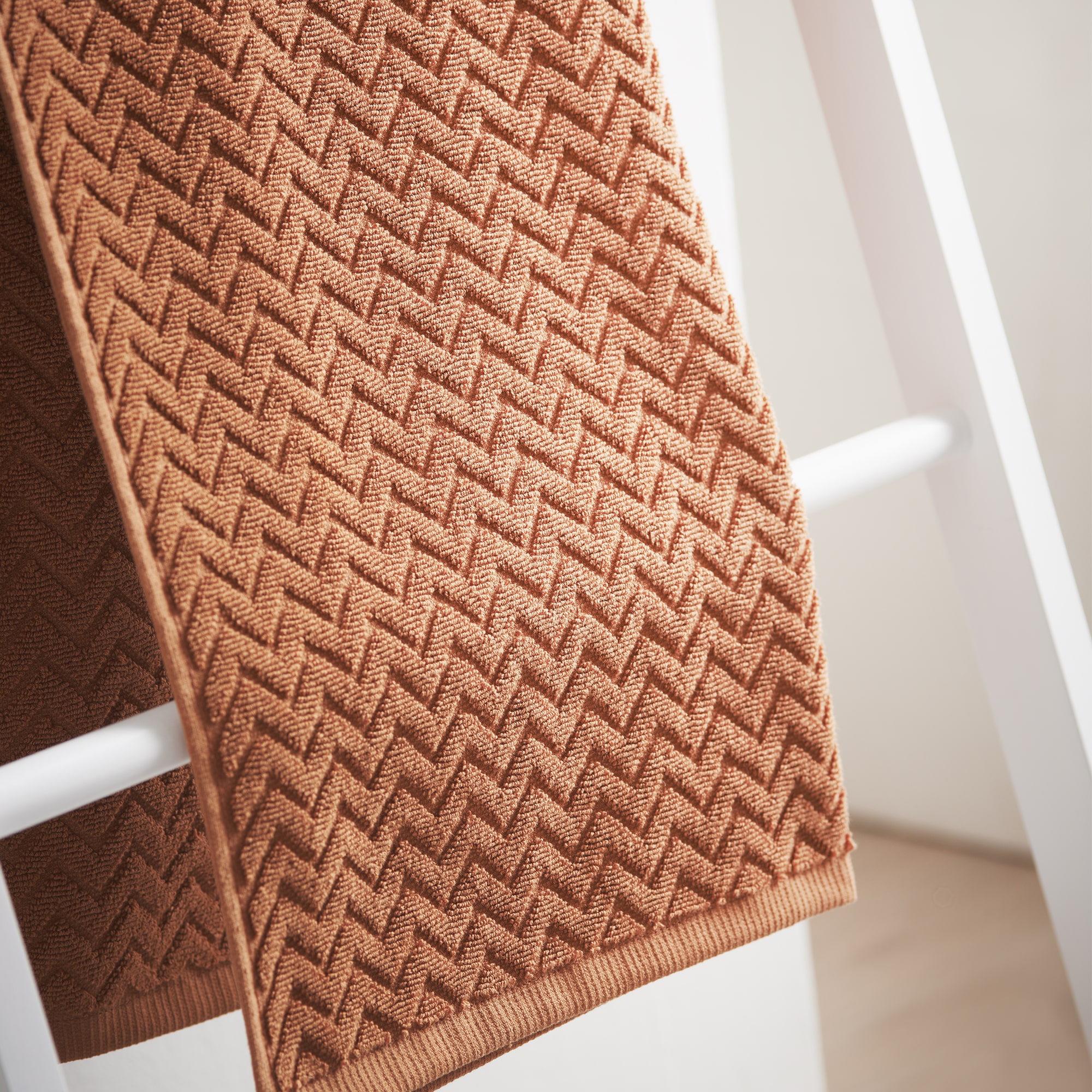 Cosmo Living by Cosmopolitan Terracotta Chevron Embossed Towel-image-542777GE