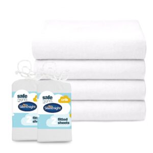 Silentnight Safe Nights Crib Fitted Sheets Bundle - Pack of 4