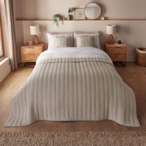 Silentnight Supersoft Quilted Bedspread - Natural
