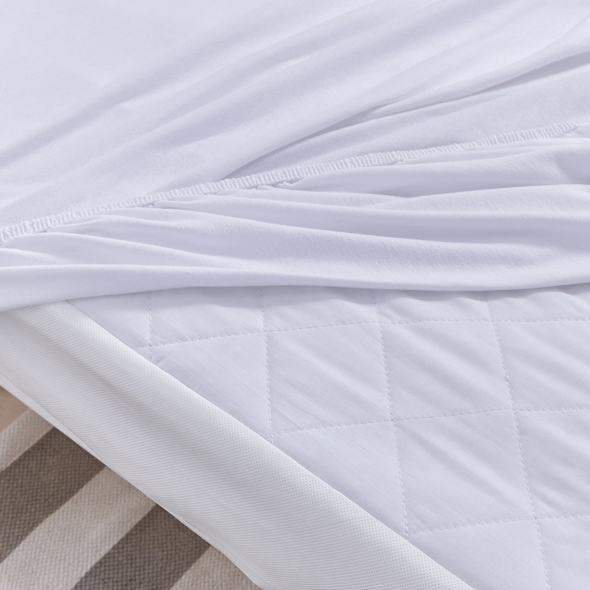 Silentnight Safe Nights Fitted Sheet &amp; 2 Pack Waterproof Mat Pro Bundle - Cot Bed-image-999000129-1-1