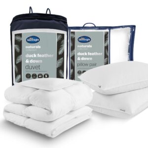 Silentnight Duck Feather and Down Anti-Allergy Pillow Pair and 10.5 Tog Duvet