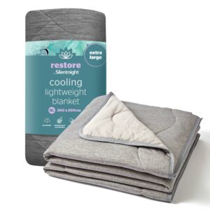 Silentnight Restore Cooling Lightweight Blanket - Grey - XL