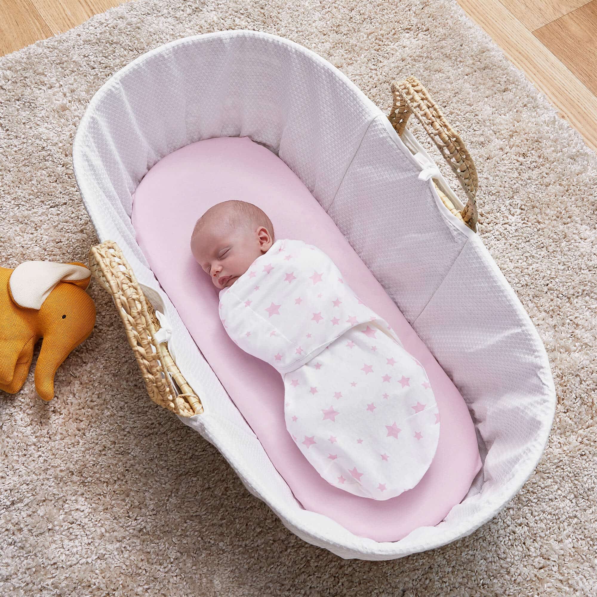 Silentnight Safe Nights Swaddle Wraps - Pink Star-image-559188GE