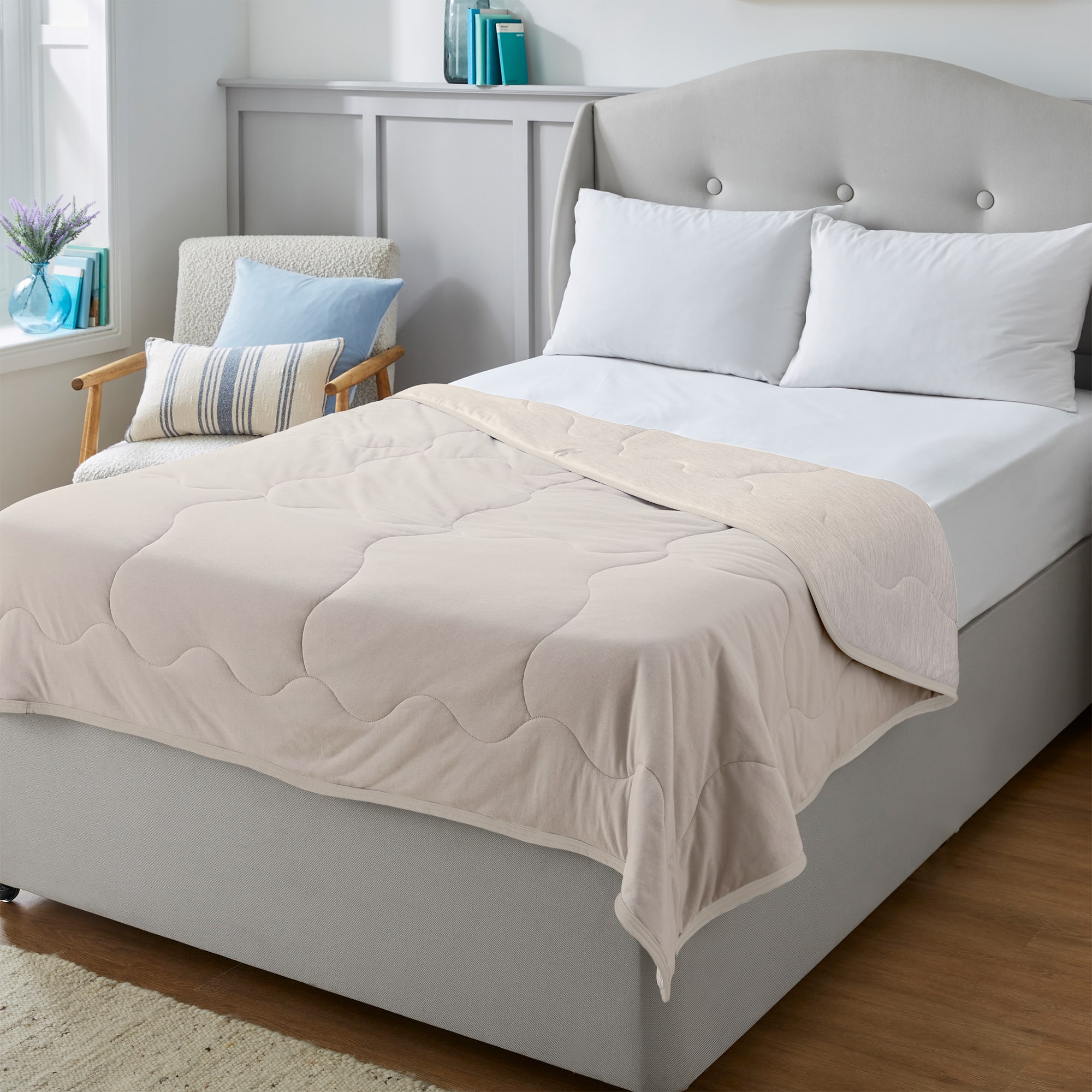 Silentnight Restore Cooling Lightweight Blanket - Natural-image-609760GE
